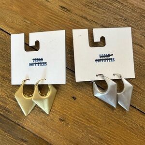 Urban Outfitters Bundle of two Silver and Gold Earrings